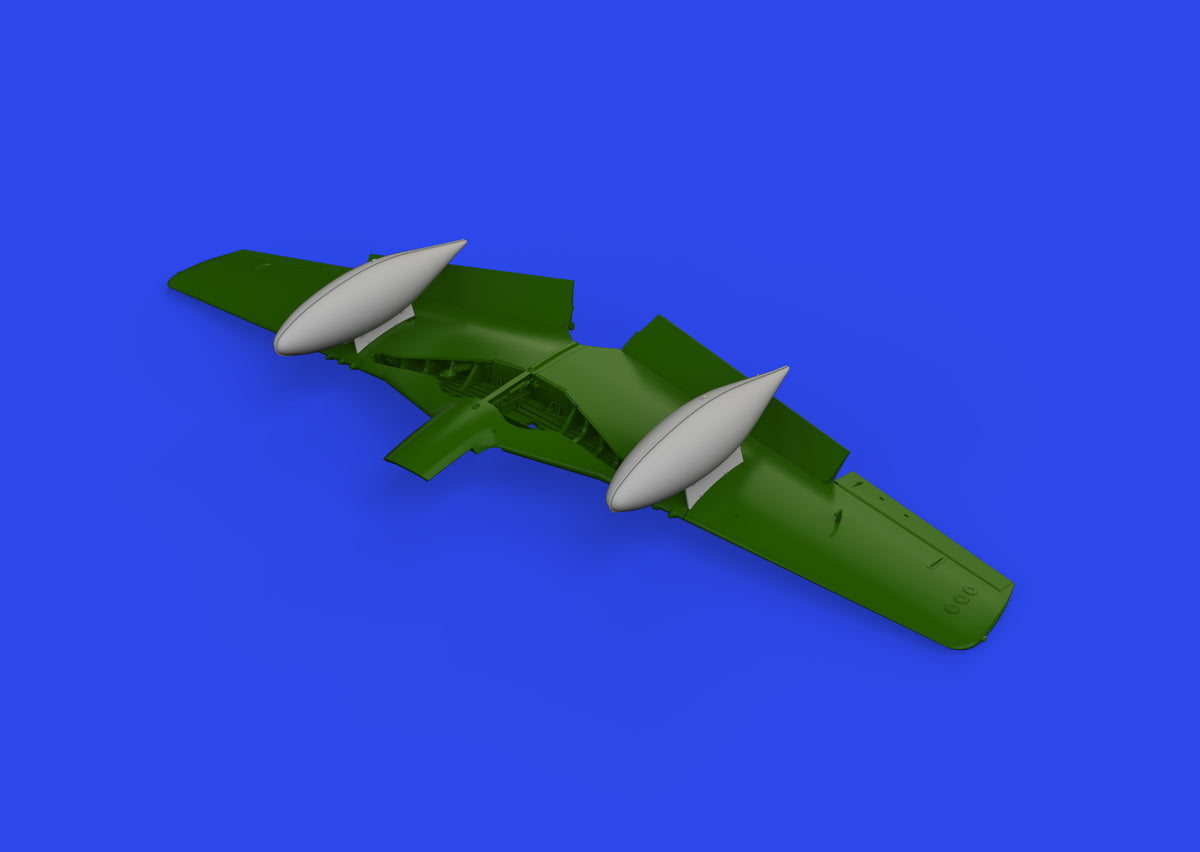 North-American P-51D Mustang 165gal fuel tanks (3D-Printed) 1/72 (designed to be used with Eduard kits)