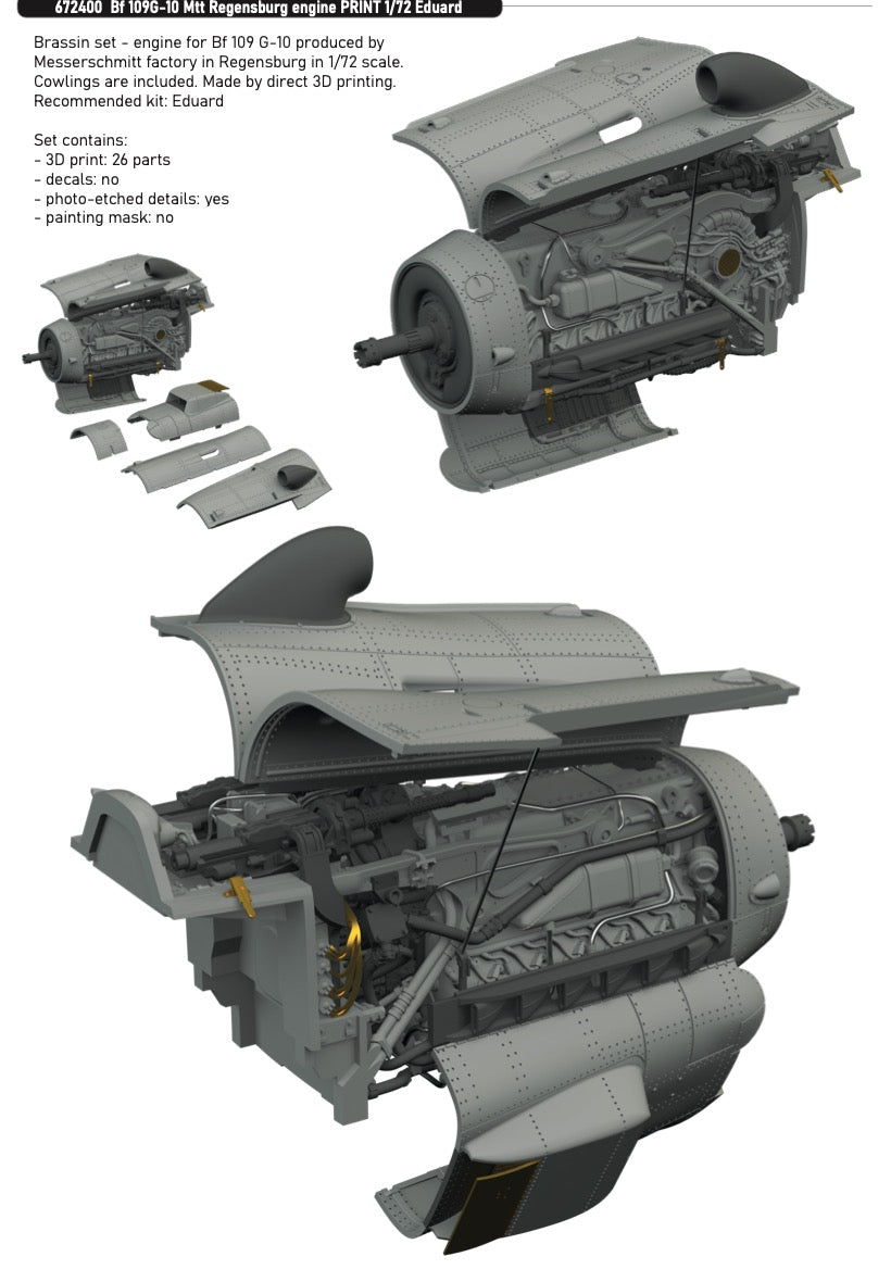 Eduard Brassin Messerschmitt Bf-109G-10 Mtt Regens | Access Models