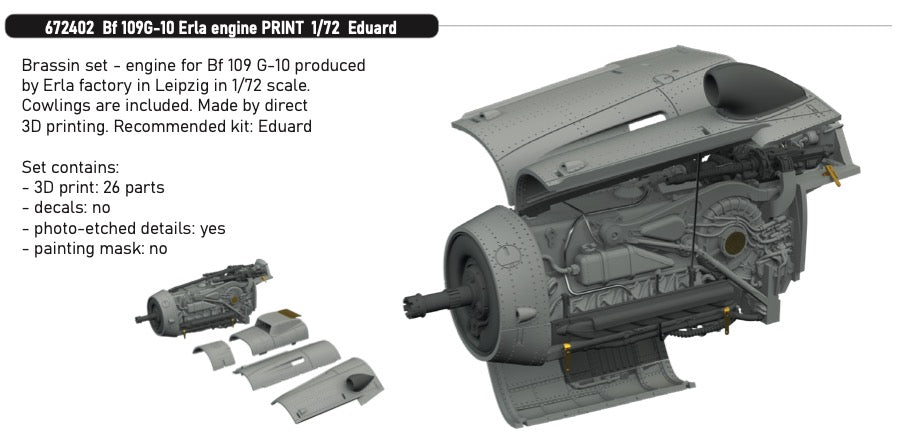 Eduard Brassin Messerschmitt Bf-109G-10 Erla engin | Access Models
