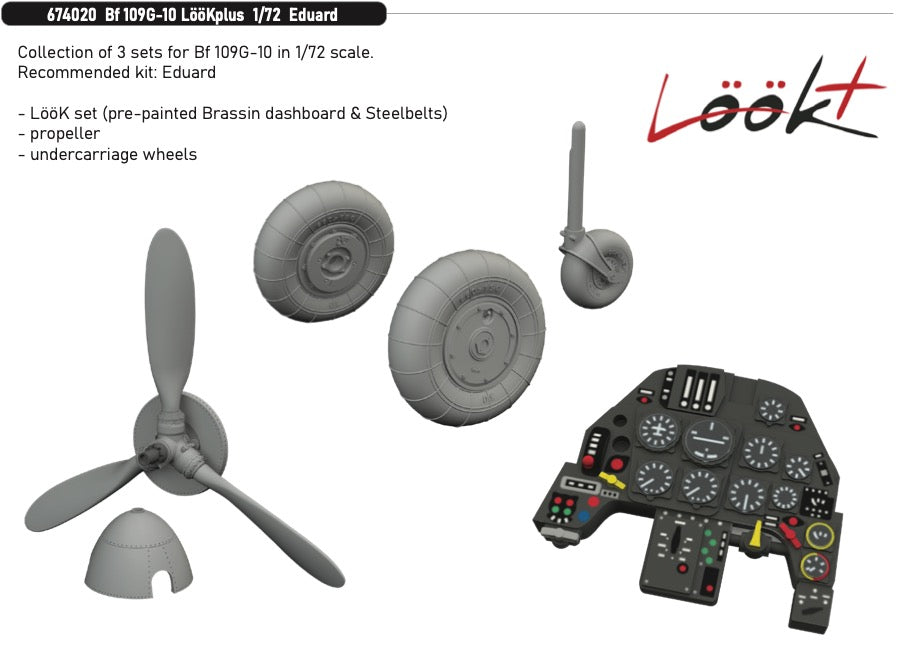 Messerschmitt Bf-109G-10 LööKplus series 1/72 (designed to be used with Eduard kits)