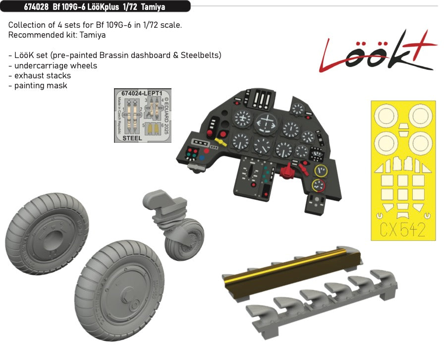 Messerschmitt Bf-109G-6 LööKplus series 1/72 (designed to be used with Tamiya kits)