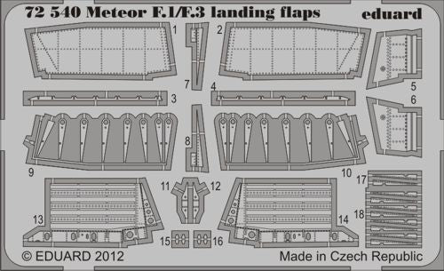 Gloster Meteor F.1/F.3 landing flaps (designed to be used with Cyber-Hobby and Dragon kits)(Eduard sold out August 2022)