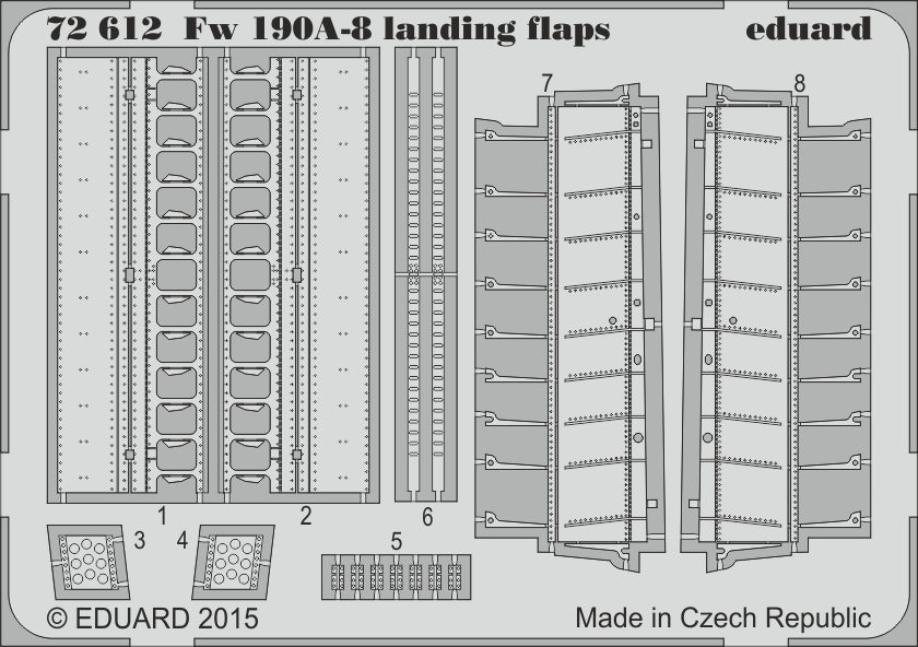 Focke-Wulf Fw-190A-8 landing flaps (designed to be used with Eduard kits)