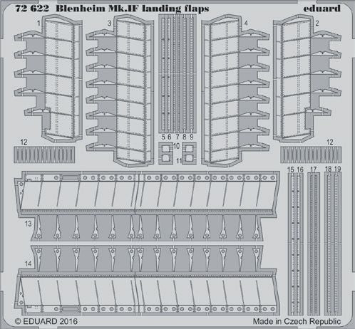 Bristol Blenheim Mk.IF landing flaps (designed to be used with Airfix kits)(Eduard sold out December 2021)