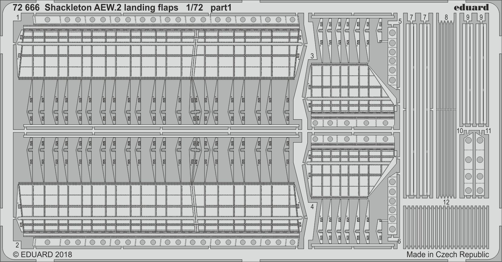 Avro Shackleton AEW.2 landing flaps (designed to be used with Airfix kits)