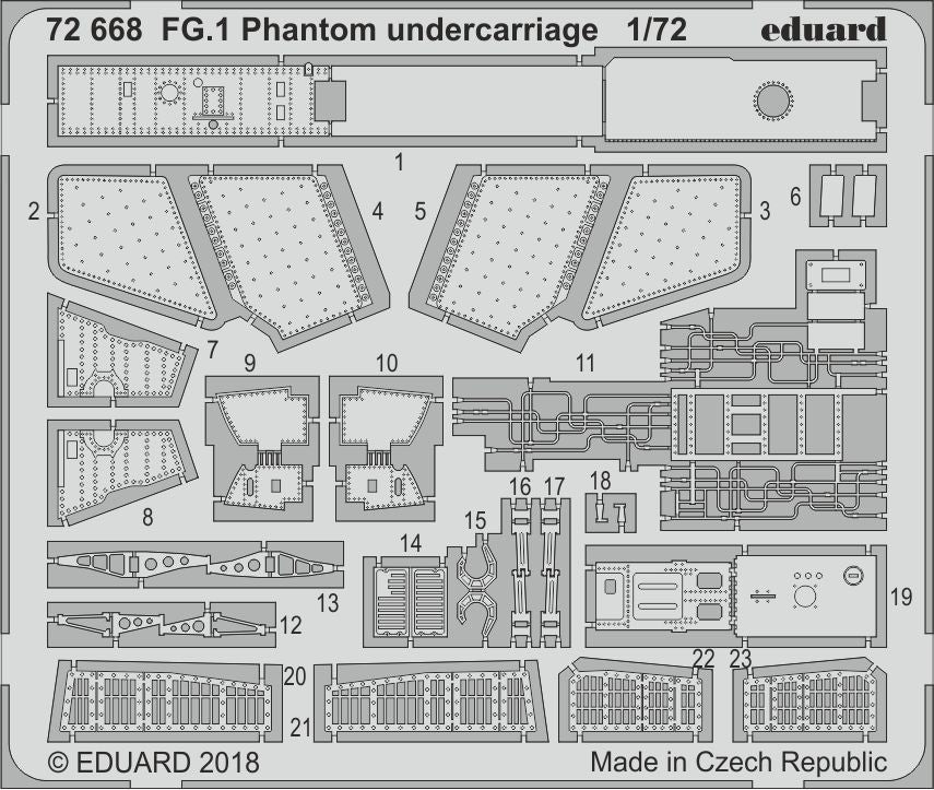 RE-RELEASED!!! McDonnell-Douglas FG.1 Phantom II undercarriage (designed to be used with Airfix kits)