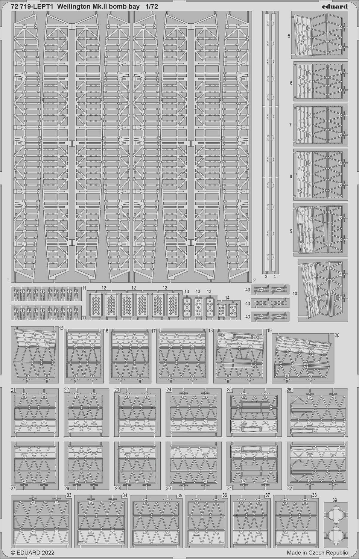 Vickers Wellington Mk.II bomb bay (designed be used with Airfix kits)