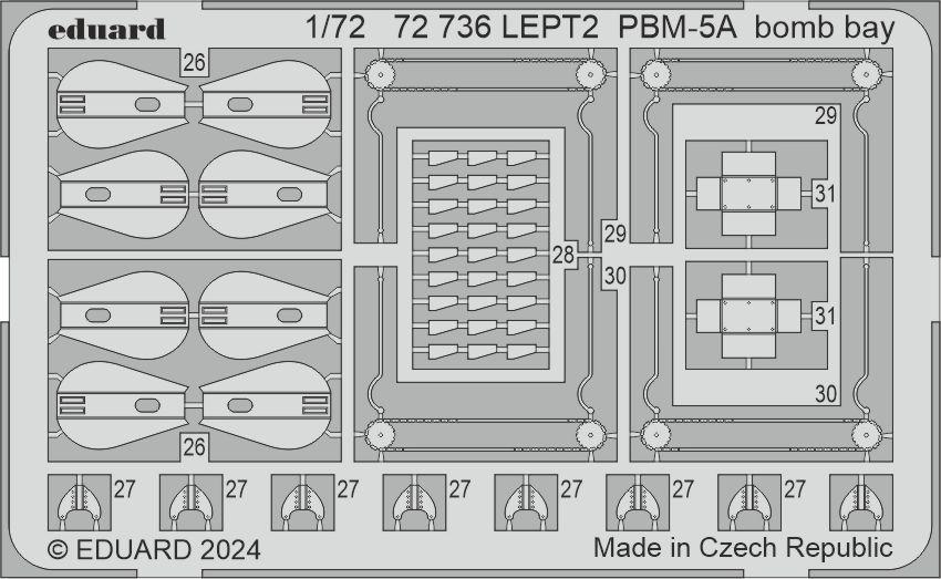 Martin PBM-5A Mariner bomb bay 1/72 (designed to be used with Academy kits)