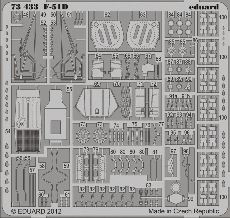 North-American F-51D Mustang (self adhesive) (designed to be used with Italeri kits) {Now out of production. Only available whilst Eduard have stock} [P-51D]