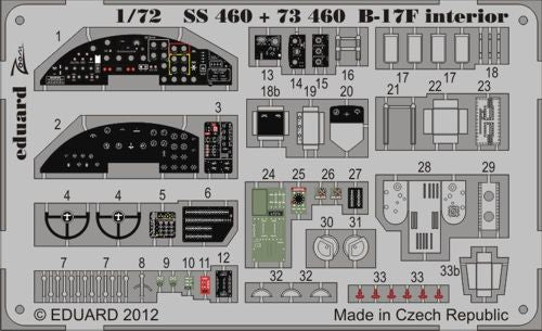 Boeing B-17F Flying Fortress interior (self adhesive) (designed to be used with Revell kits)