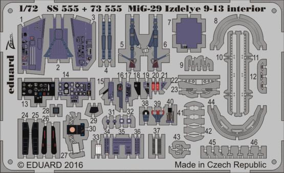 Mikoyan MiG-29 Izdelye 9-13 (designed to be used with Zvezda kits) (Eduard sold out May 2025)