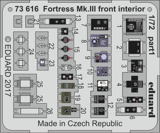 Boeing Fortress MK.III front interior (designed to be used with Airfix kits)