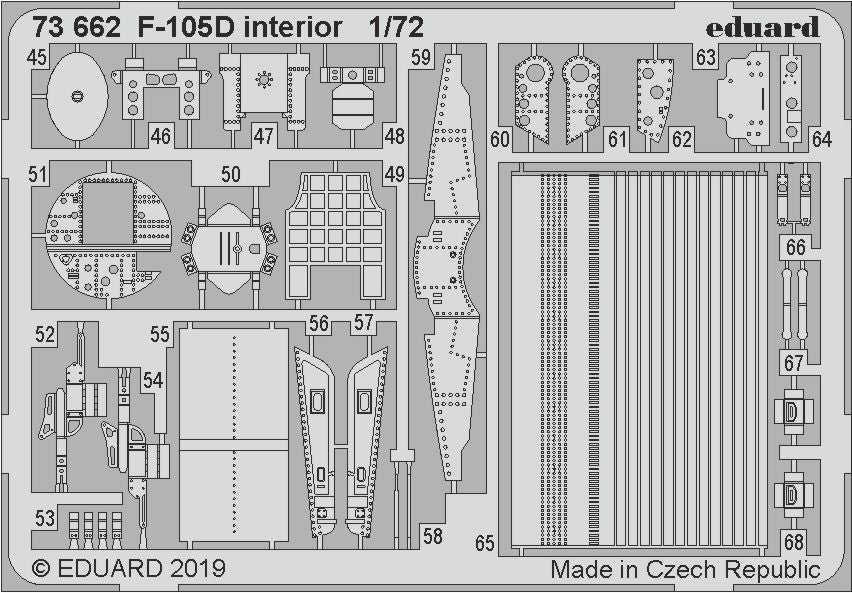 Republic F-105D Thunderchief interior (designed to be used with Trumpeter kits)