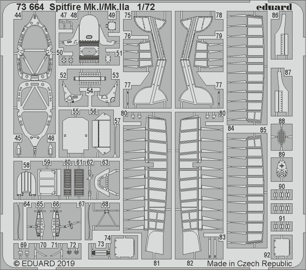 RE-RELEASED!!! Supermarine Spitfire Mk.I/Mk.IIa (designed to be used with Airfix kits)