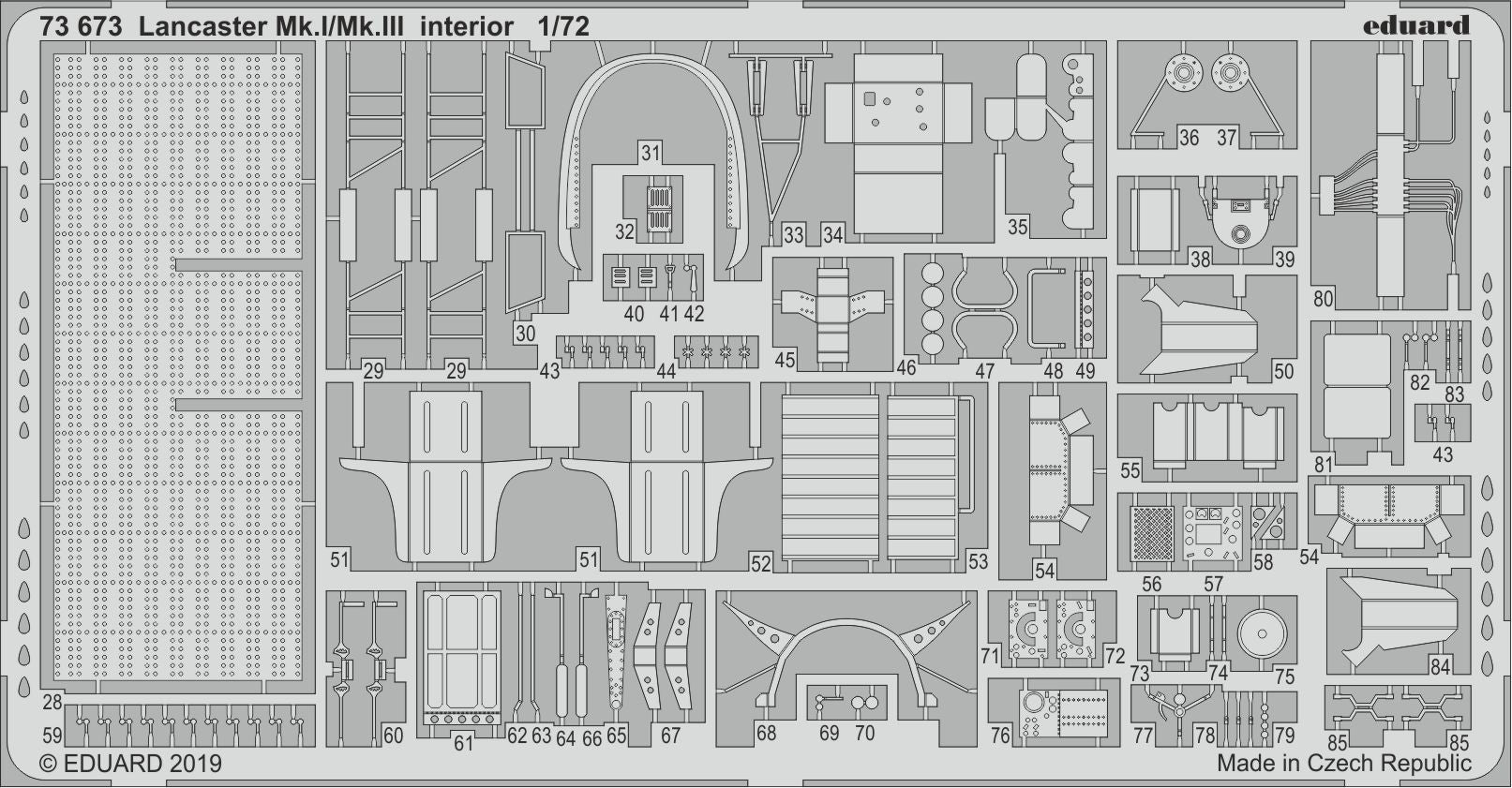 Avro Lancaster Mk.I/Mk.III interior (designed to be used with Revell kits)