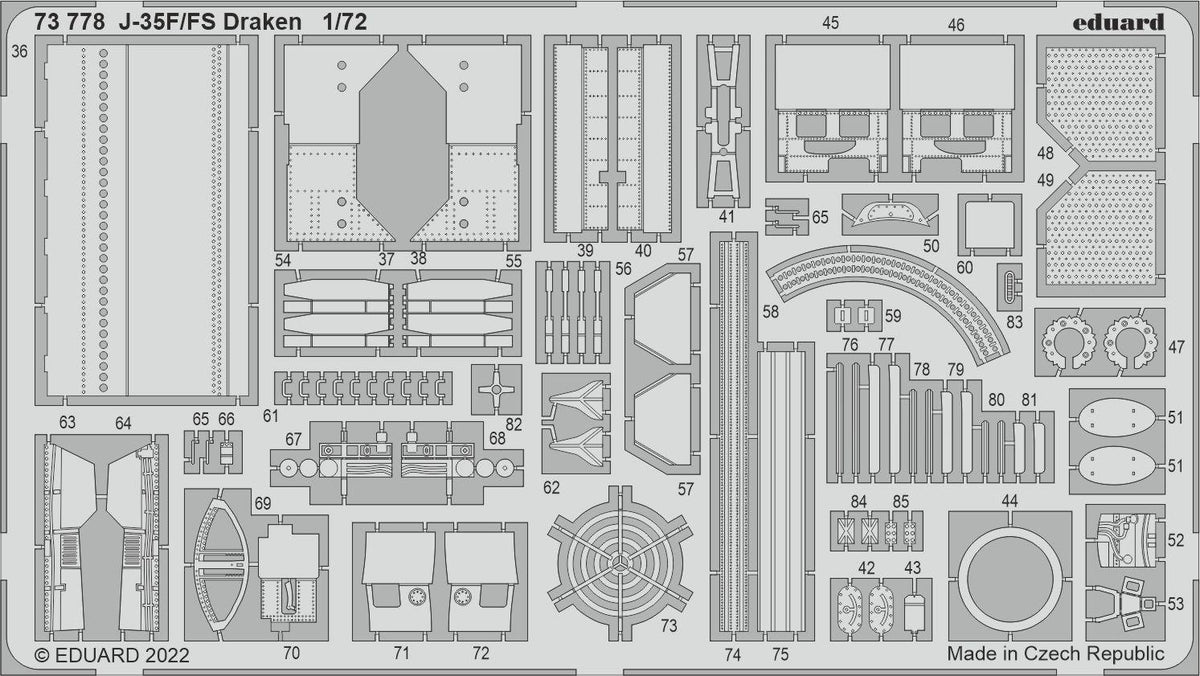 Saab J-35F/FS Draken (designed to be used with Hasegawa and Hobby 2000 kits)