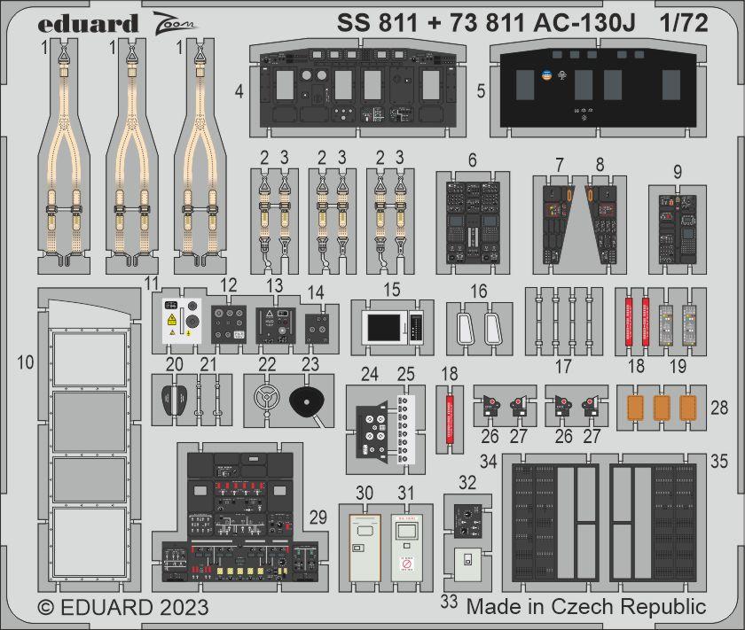 Lockheed AC-130J Hercules interior (designed to be used with Zvezda kits)