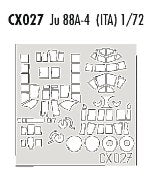 Junkers Ju-88A-4 canopy frame paint mask (designed to be used with Italeri kits) (made from yellow Japanese produced Kabuki tape)