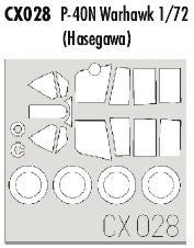 Curtiss P-40N Warhawk (designed to be used with Hasegawa kits) (made from yellow Japanese produced Kabuki tape)