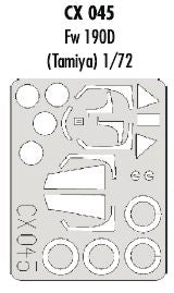Focke-Wulf Fw-190D (designed to be used with Tamiya kits) (made from yellow Japanese produced Kabuki tape)