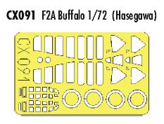 Brewster F2A Buffalo canopy frame paint mask (designed to be used with Hasegawa and Hobby 2000 kits) (made from yellow Japanese produced Kabuki tape) [ F2F-2 B-239B F2A-1/2 F2A-2 / F2A-3 F2A-1]