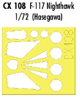 Lockheed F-117A Nighthawk (designed to be used with Hasegawa kits) (made from yellow Japanese produced Kabuki tape)