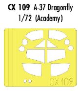 Cessna A-37B Dragonfly (designed to be used with Academy kits) (made from yellow Japanese produced Kabuki tape)