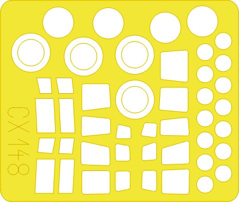 Lockheed C-130H/C-130J Hercules canopy frame paint mask (designed to be used with Italeri kits) (made from yellow Japanese produced Kabuki tape)