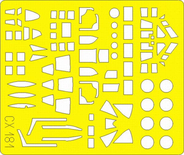 Focke-Wulf Fw-200C-2 Condor canopy frame paint mask (designed to be used with Revell kits) (made from yellow Japanese produced Kabuki tape) [Fw-200C-4/Fw-200C-5/Fw-200C-8]