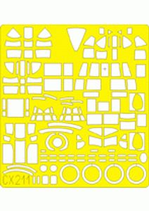 Avro Lancaster B.I/III canopy frame paint mask (designed to be used Revell kits) (made from yellow Japanese produced Kabuki tape)