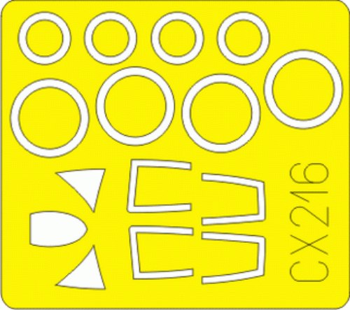 Sukhoi Su-15_Flagon canopy frame paint mask (designed to be used with Trumpeter kits) (made from yellow Japanese produced Kabuki tape)
