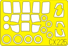 Mil Mi-8 Hip canopy frame paint mask (designed to be used with Hobby Boss kits) (made from yellow Japanese produced Kabuki tape)