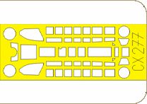 Messerschmitt Bf-110C canopy frame paint mask (designed to be used with Airfix kits) (made from yellow Japanese produced Kabuki tape)