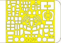 Boeing B-17G Flying Fortress canopy frame paint mask (designed to be used with Revell kits) (made from yellow Japanese produced Kabuki tape)
