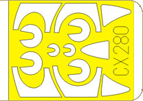Blackburn/Hawker-Siddeley Buccaneer S.2B canopy frame paint mask (designed to be used with early Airfix, not 2019 release, kits) (made from yellow Japanese produced Kabuki tape)