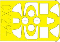 Supermarine Spitfire Mk.I canopy frame paint mask (designed to be used with Airfix kits) (made from yellow Japanese produced Kabuki tape)
