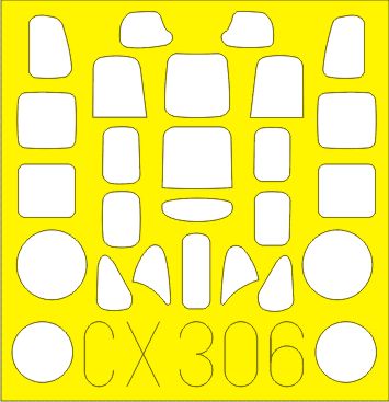 Mitsubishi A6M2 Zero canopy frame paint mask (designed to be used with Airfix kits) (made from yellow Japanese produced Kabuki tape)