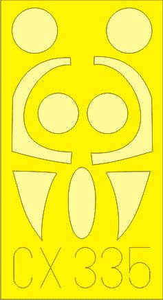 Douglas A-4B Skyhawk canopy frame paint mask (designed to be used with Airfix kits) (made from yellow Japanese produced Kabuki tape)
