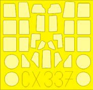 Mitsubishi A6M2b Zero canopy frame paint mask (designed to be used with Tamiya kits) (made from yellow Japanese produced Kabuki tape)