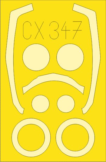 Lockheed-Martin F-35B canopy frame paint mask (designed to be used with Fujimi kits) (Eduard sold out May 2025)