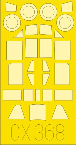 Ilyushin IL-2 Sturmovik canopy frame paint mask (designed to be used with Tamiya kits) (made from yellow Japanese produced Kabuki tape)