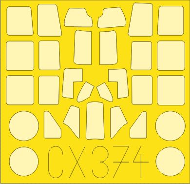 Mitsubishi A6M3 Zero Model 32 Hamp canopy frame paint mask (designed to be used with Tamiya kits) (made from yellow Japanese produced Kabuki tape)