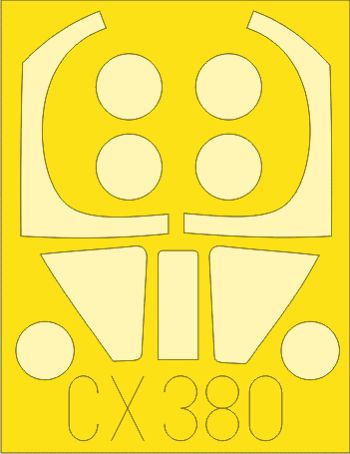 BAe Harrier Gr.1 canopy frame paint mask (designed to be used with Airfix kits) (made from yellow Japanese produced Kabuki tape) (made from yellow Japanese produced Kabuki tape)