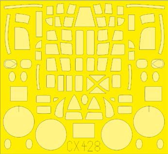 Short Stirling Mk.I canopy frame paint mask (designed to be used with Italeri kits) (made from yellow Japanese produced Kabuki tape)
