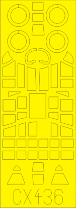 Junkers Ju-87B-1 'Stuka' canopy frame paint mask (designed to be used with Airfix kits) (made from yellow Japanese produced Kabuki tape)