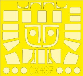 Westland Sea King HC.4 canopy frame paint mask (designed to be used with Airfix kits) (made from yellow Japanese produced Kabuki tape)