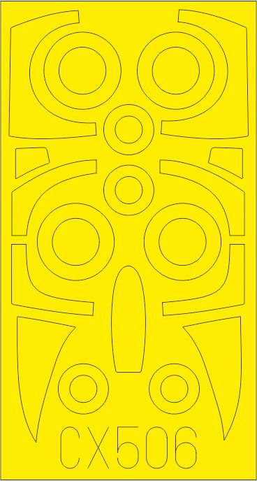 McDonnell-Douglas FG.1 Phantom II canopy frame paint mask (designed to be used with Airfix kits) (made from yellow Japanese produced Kabuki tape) [FG.1/FGR.2]