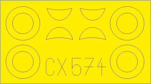 Polikarpov U-2/Po-2VS canopy frame paint mask (designed to be used with ICM UA UK kits) (made from yellow Japanese produced Kabuki tape)
