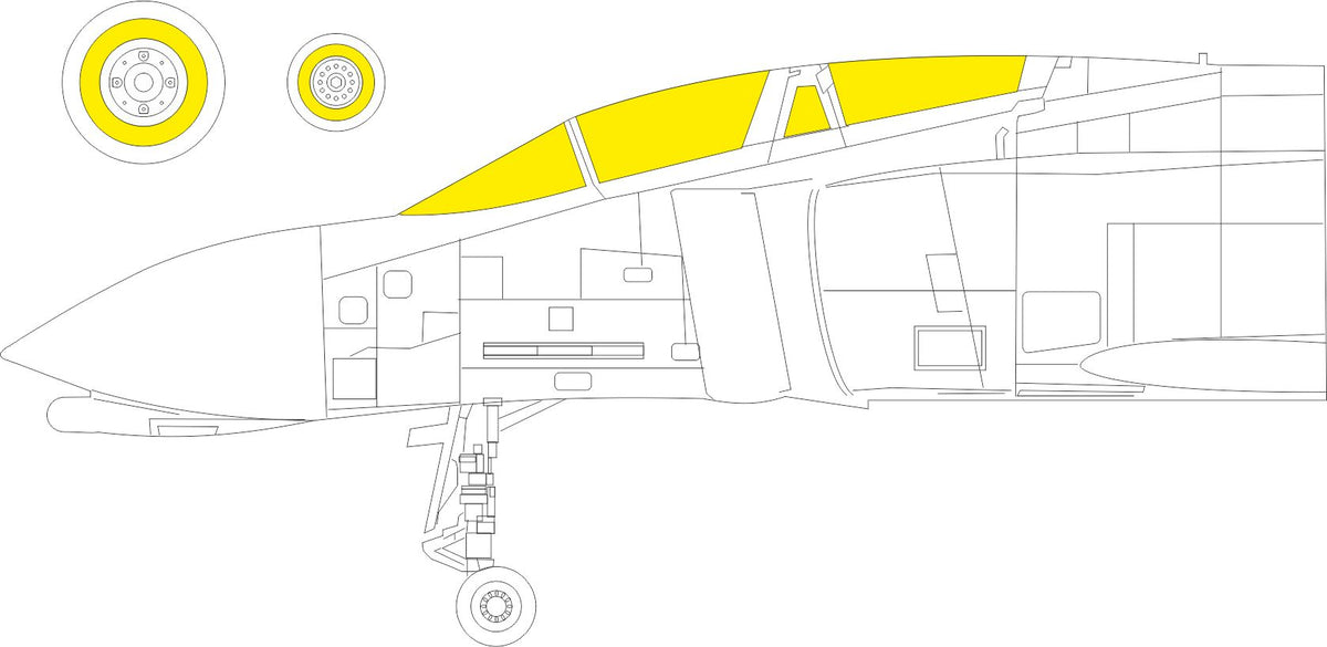 McDonnell F-4J Phantom (designed to be used with Fine Molds kits) (made from yellow Japanese produced Kabuki tape)