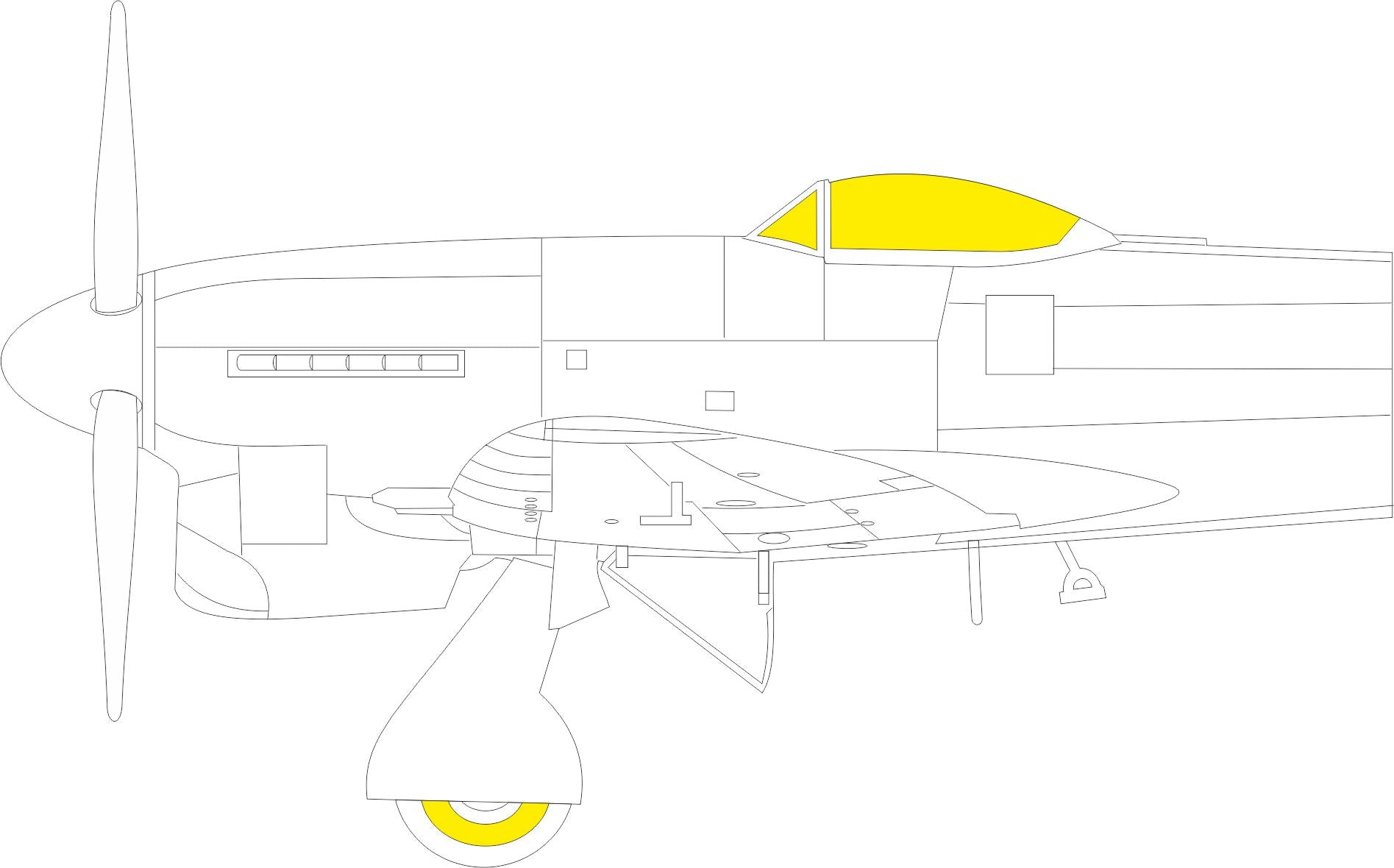 Hawker Tempest Mk.V (designed to be used with Airfix kits) (made from yellow Japanese produced Kabuki tape)